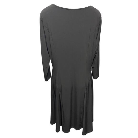 Large Susan Graver Pull Over Liquid Knit Enamel Detail Dress Blacck - Picture 8 of 11